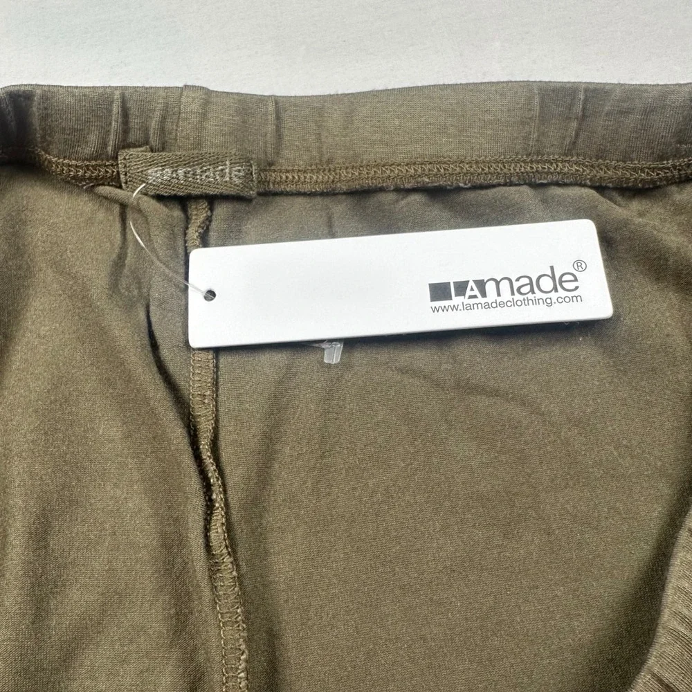 LAmade Olive Green Handkerchief Hem Midi Skirt Women's Medium Micromodal USA NWT